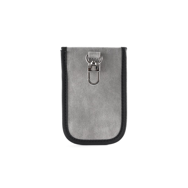 Block-R Grey Car Key RFID Blocker Signal Blocking Faraday Pouch Cage Premium Luxury